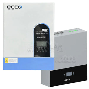 6.2KVA Ecco Pure Sine Wave Load shedding Combo 6200 Watt 5.12KWH Lithium Battery