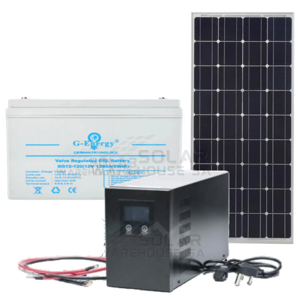 Ecco Pure Sine Wave AGM Battery Budget Combo 1500 Watt Hybrid Inverter 120 AH Battery 1X 300W Solar Panel