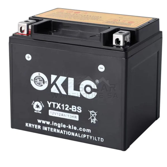 KLE YTX12 12V 12Ah/10HR Motorcycle Battery