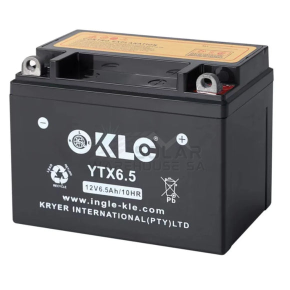 KLE YTX6.5 12V 6.5Ah/10HR Motorcycle Battery