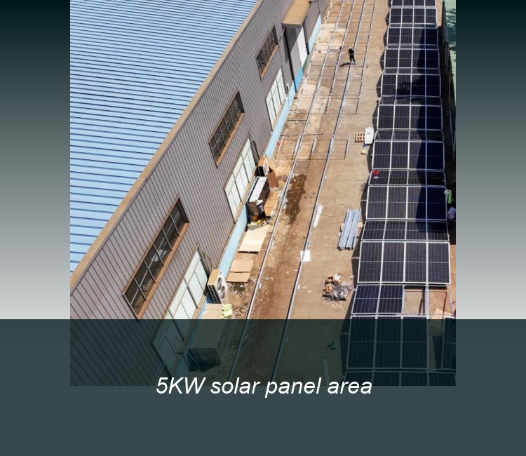 5KW solar panel area