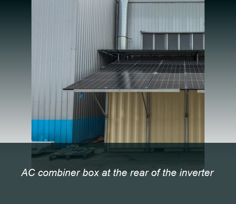 AC combiner box at the rear of the inverter