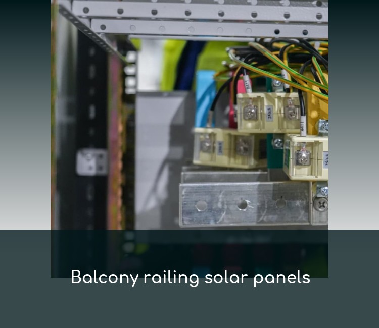 Balcony railing solar panels