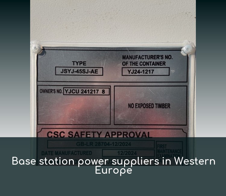 Base station power suppliers in Western Europe