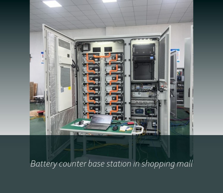 Battery counter base station in shopping mall