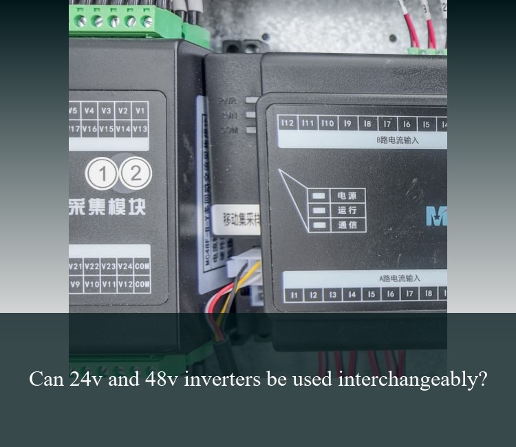 Can 24v and 48v inverters be used interchangeably?