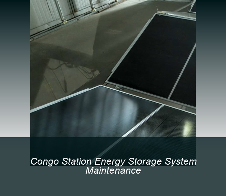 Congo Station Energy Storage System Maintenance