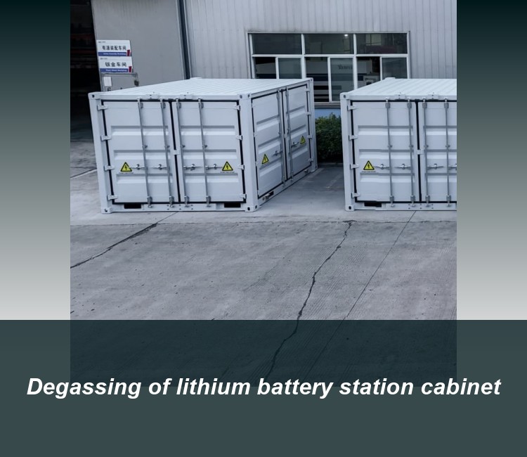 Degassing of lithium battery station cabinet