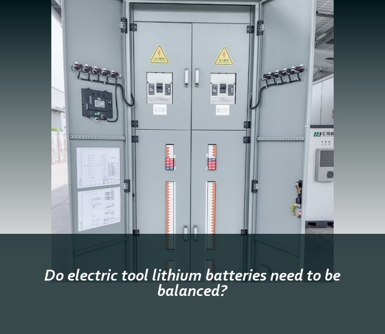 Do electric tool lithium batteries need to be balanced?