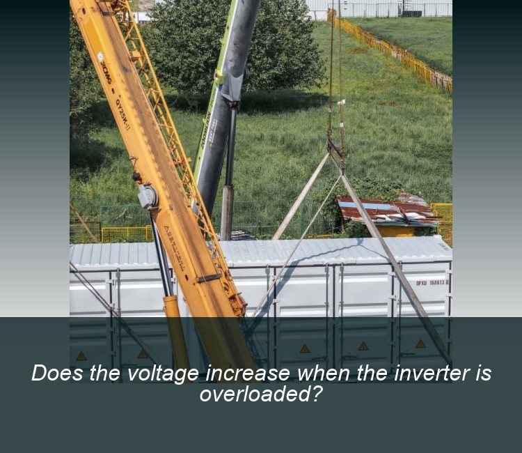 Does the voltage increase when the inverter is overloaded?