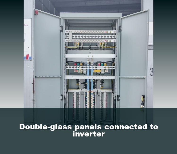 Double-glass panels connected to inverter