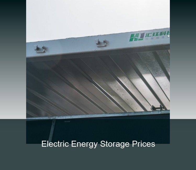 Electric Energy Storage Prices