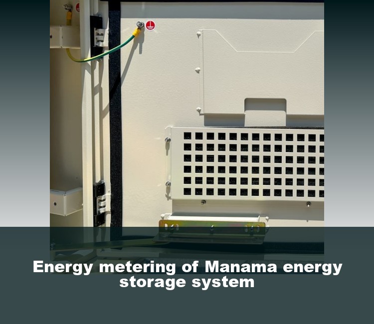 Energy metering of Manama energy storage system