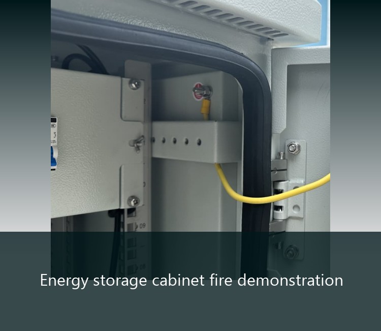 Energy storage cabinet fire demonstration