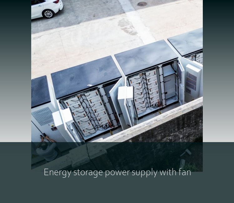 Energy storage power supply with fan