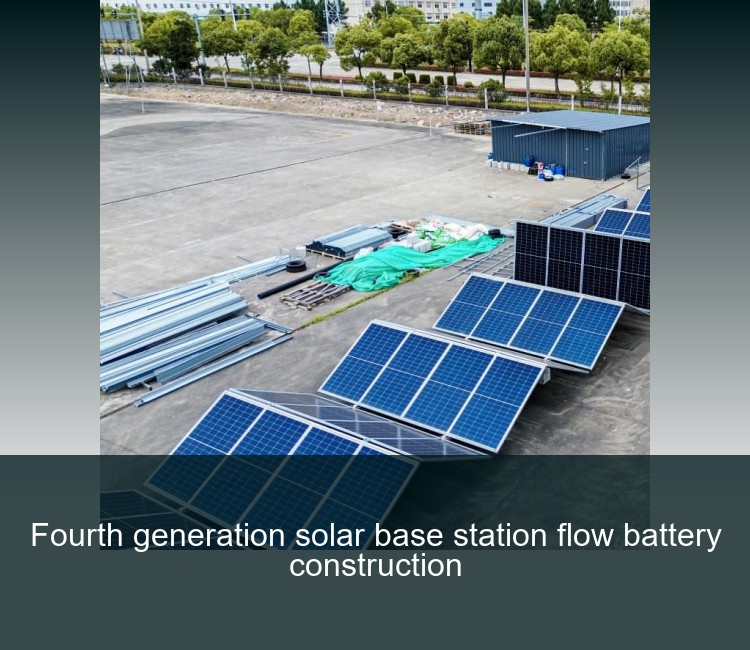 Fourth generation solar base station flow battery construction