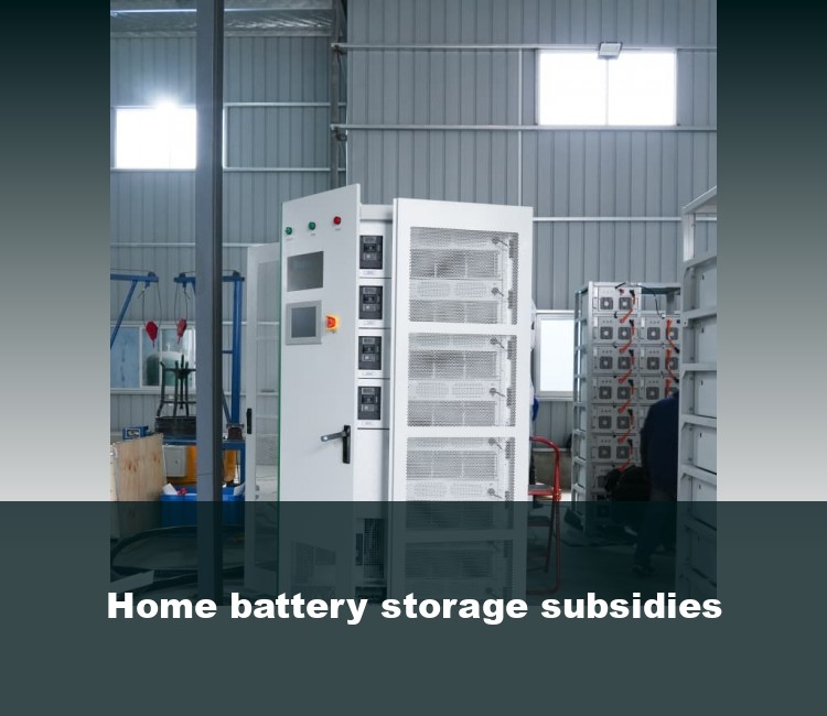 Home battery storage subsidies