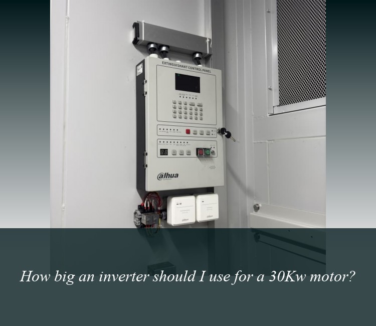 How big an inverter should I use for a 30Kw motor?