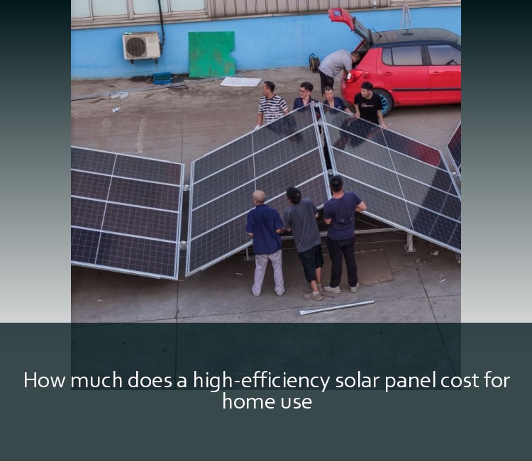 How much does a high-efficiency solar panel cost for home use