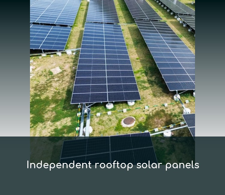 Independent rooftop solar panels