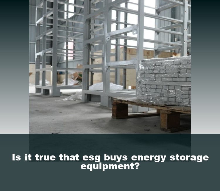 Is it true that esg buys energy storage equipment?