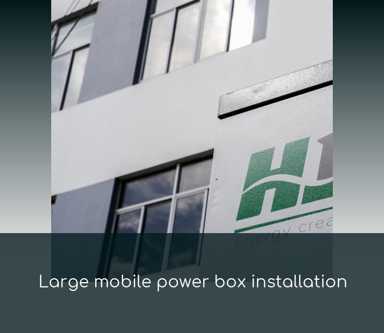 Large mobile power box installation