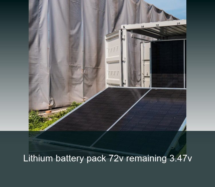 Lithium battery pack 72v remaining 3.47v