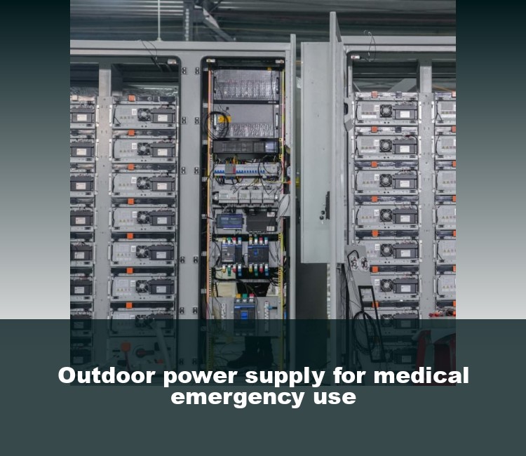 Outdoor power supply for medical emergency use