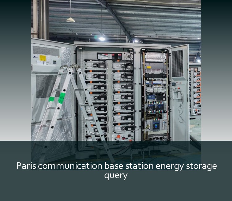 Paris communication base station energy storage query