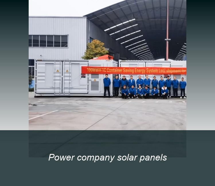 Power company solar panels