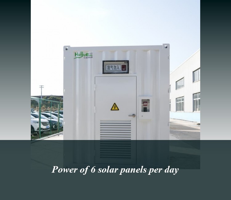 Power of 6 solar panels per day