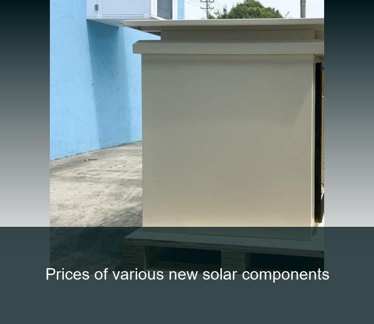 Prices of various new solar components