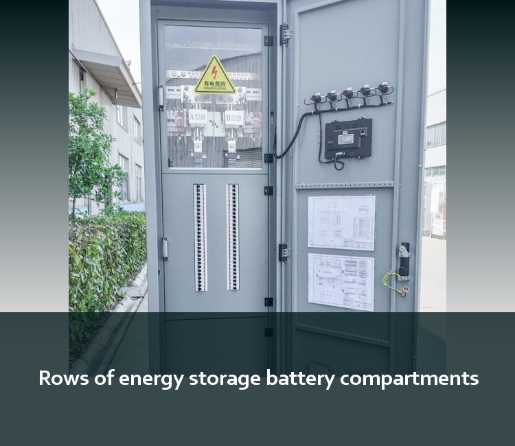Rows of energy storage battery compartments