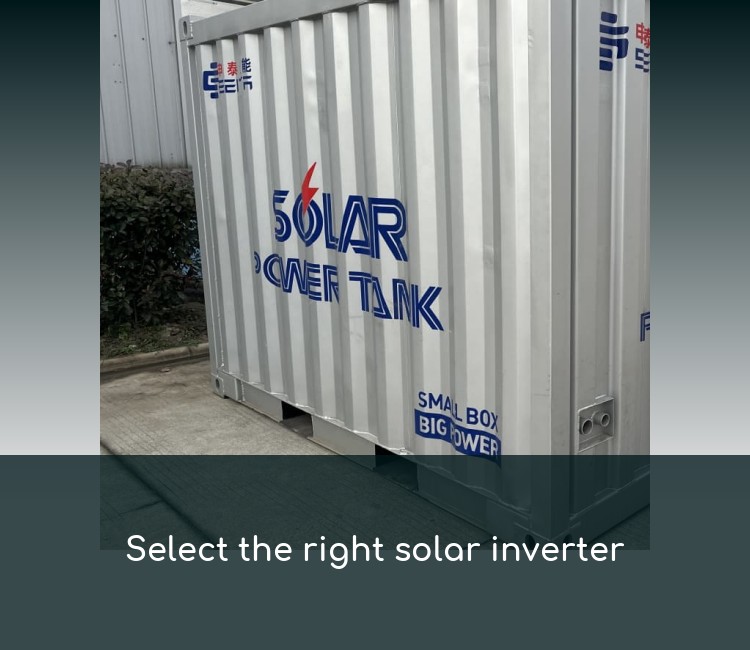Select the right solar inverter