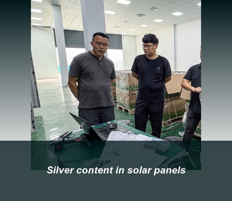 Silver content in solar panels