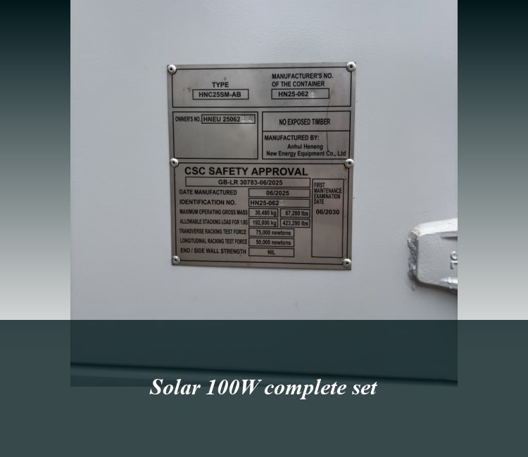 Solar 100W complete set