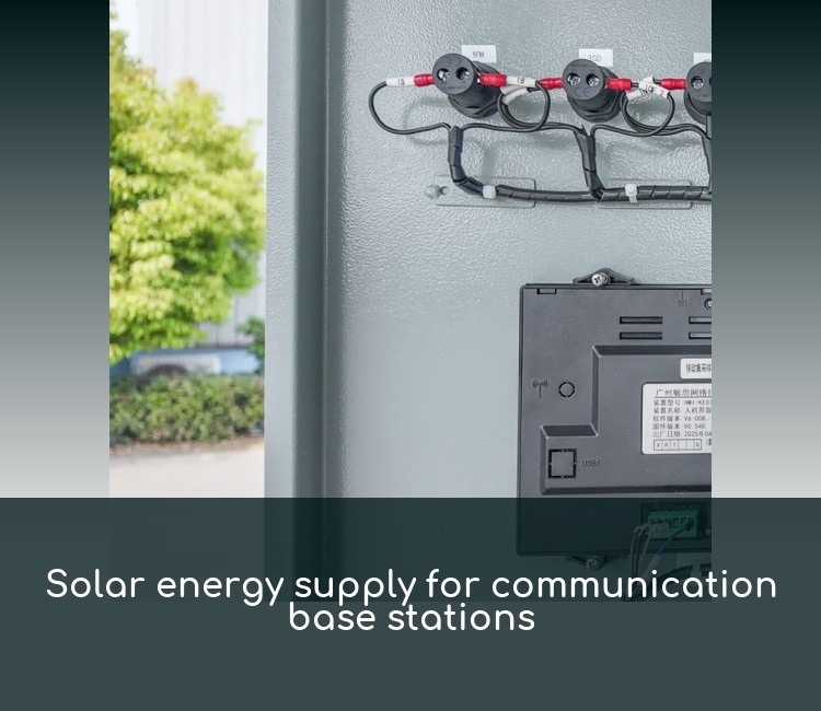 Solar energy supply for communication base stations