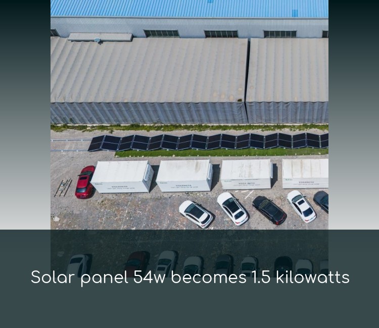 Solar panel 54w becomes 1.5 kilowatts