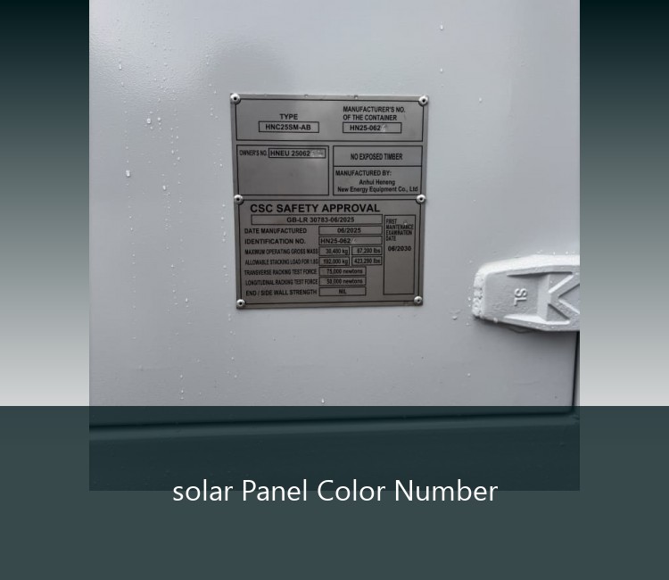 solar Panel Color Number