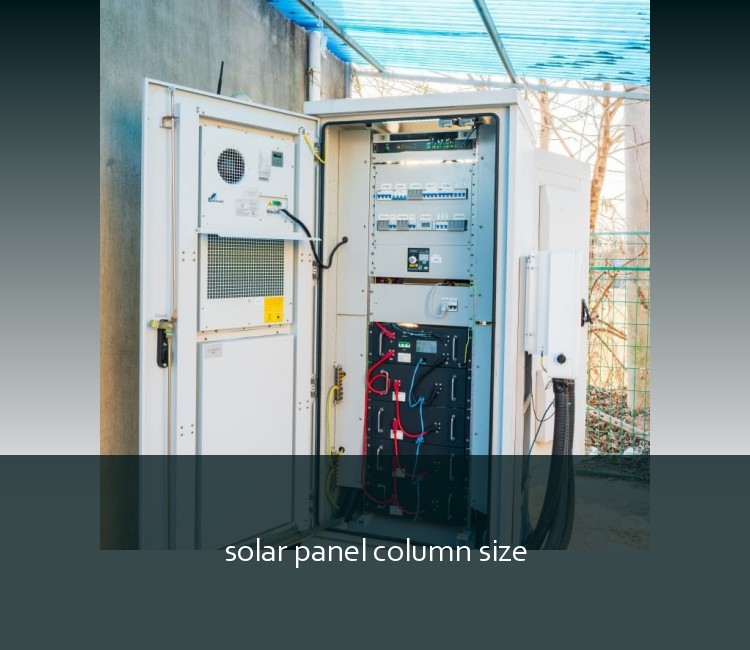 solar panel column size