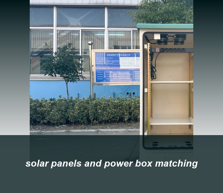 solar panels and power box matching