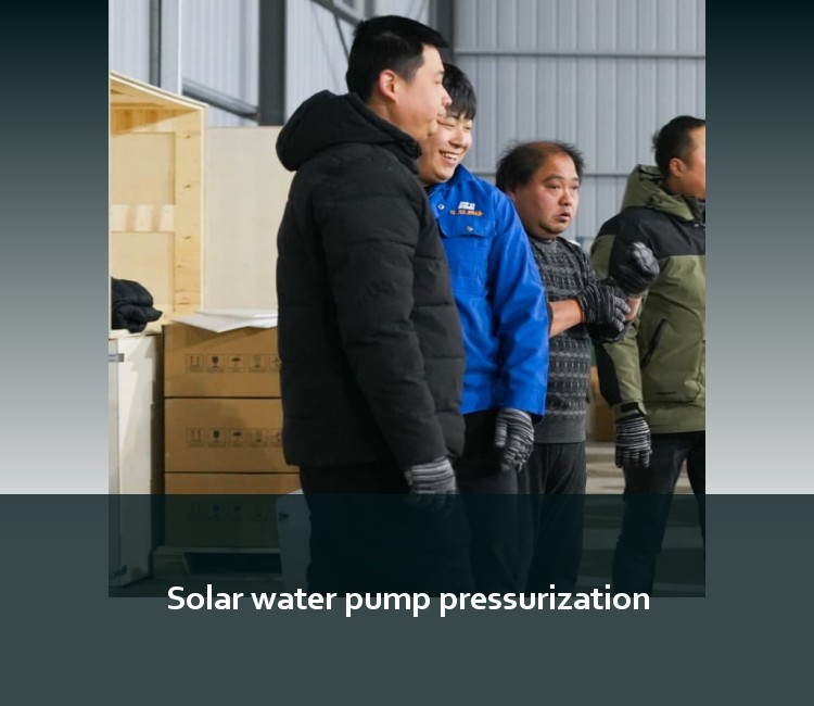 Solar water pump pressurization