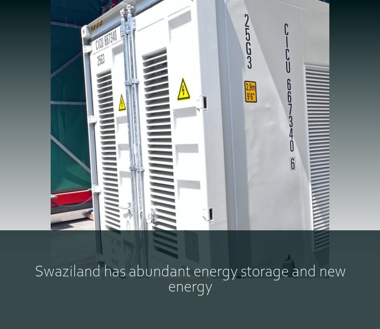 Swaziland has abundant energy storage and new energy