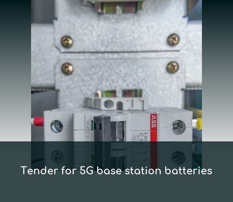 Tender for 5G base station batteries