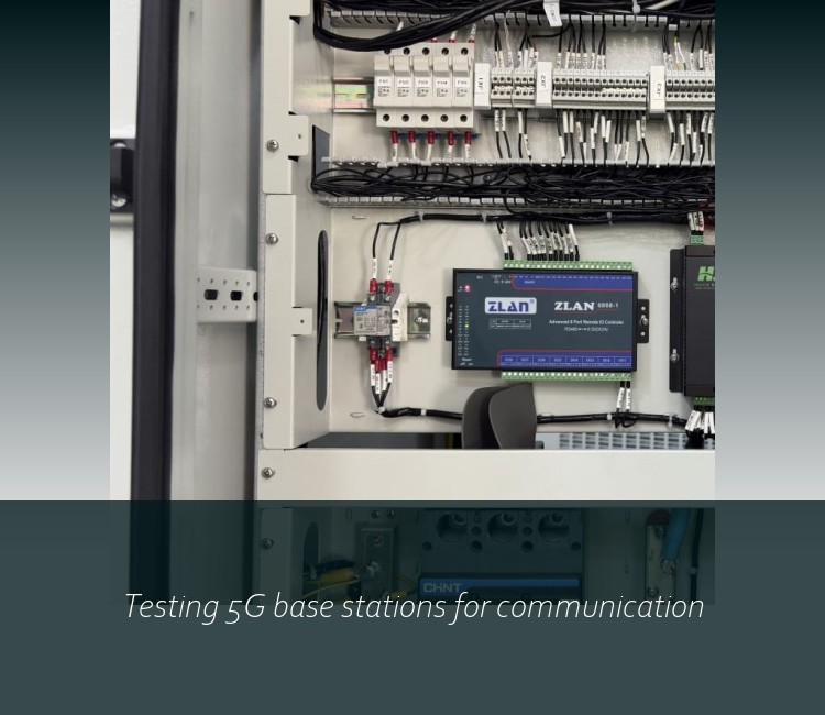 Testing 5G base stations for communication