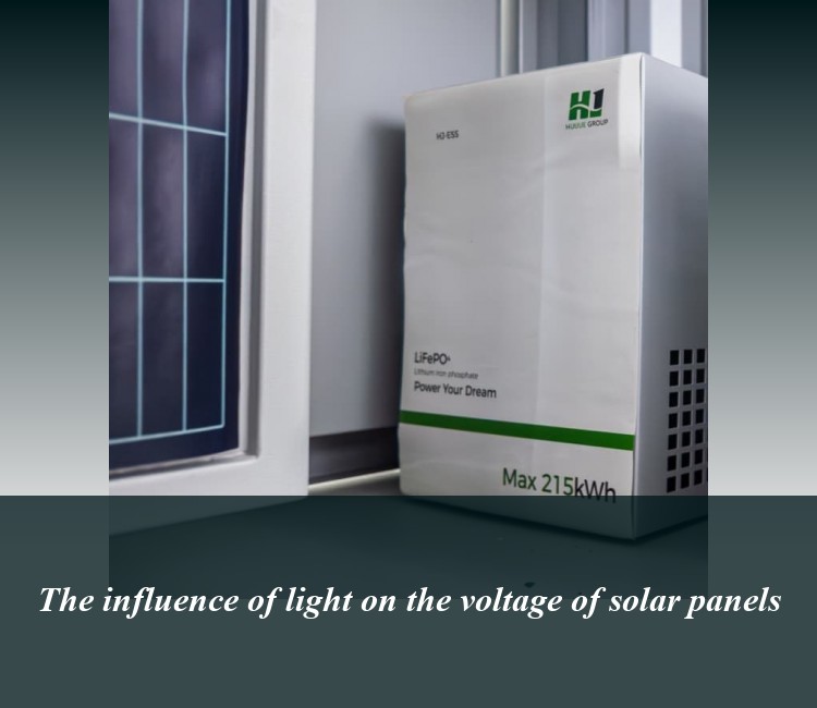 The influence of light on the voltage of solar panels