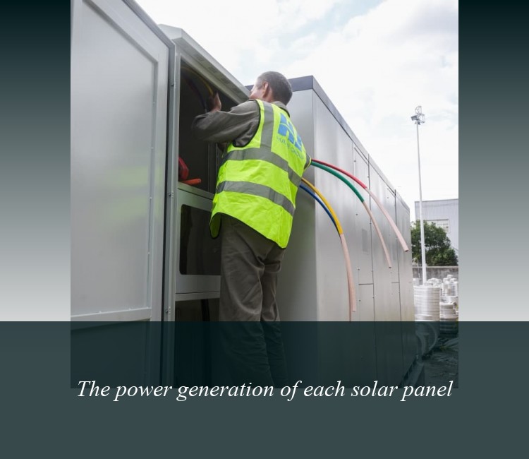The power generation of each solar panel